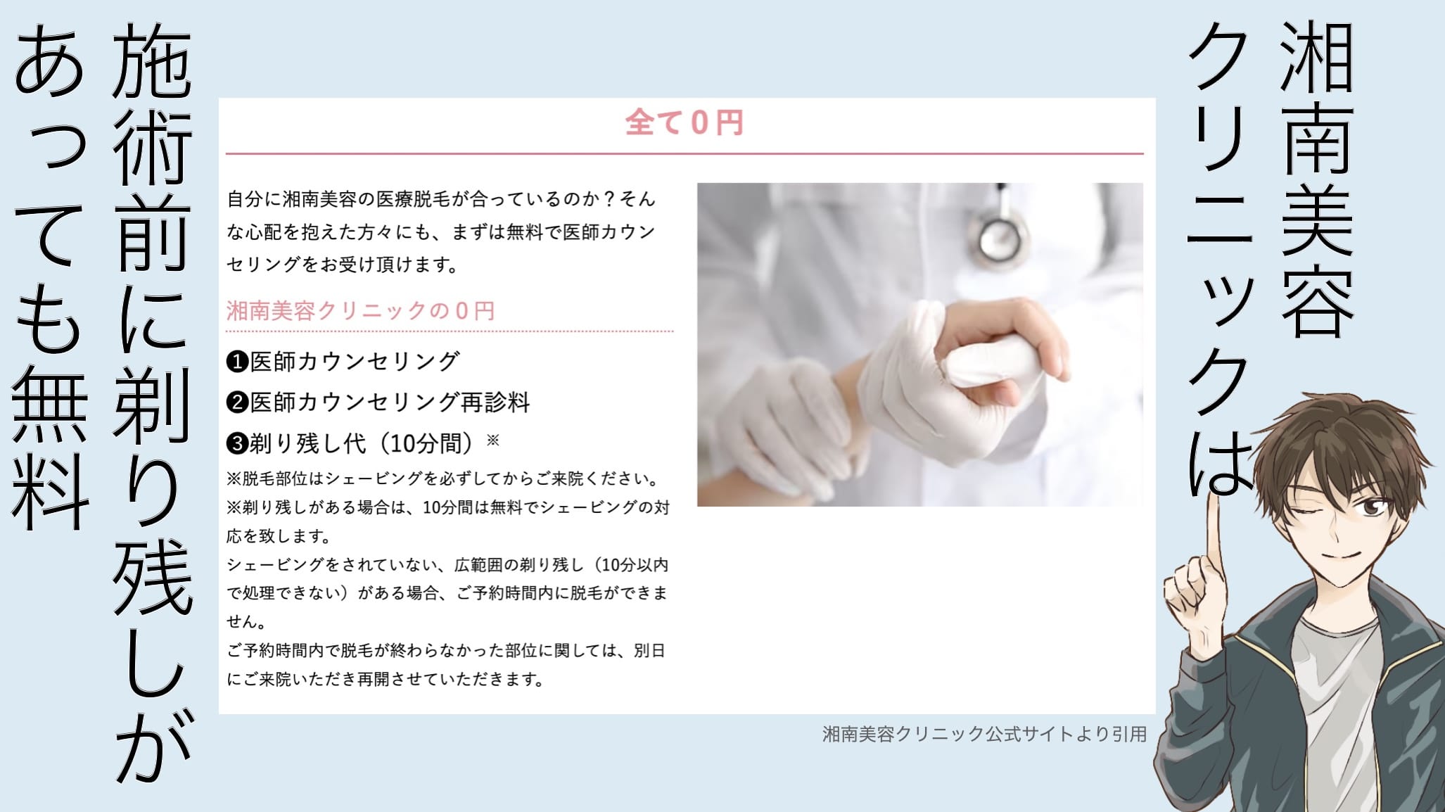  湘南美容クリニックは施術前に剃り残しがあっても無料