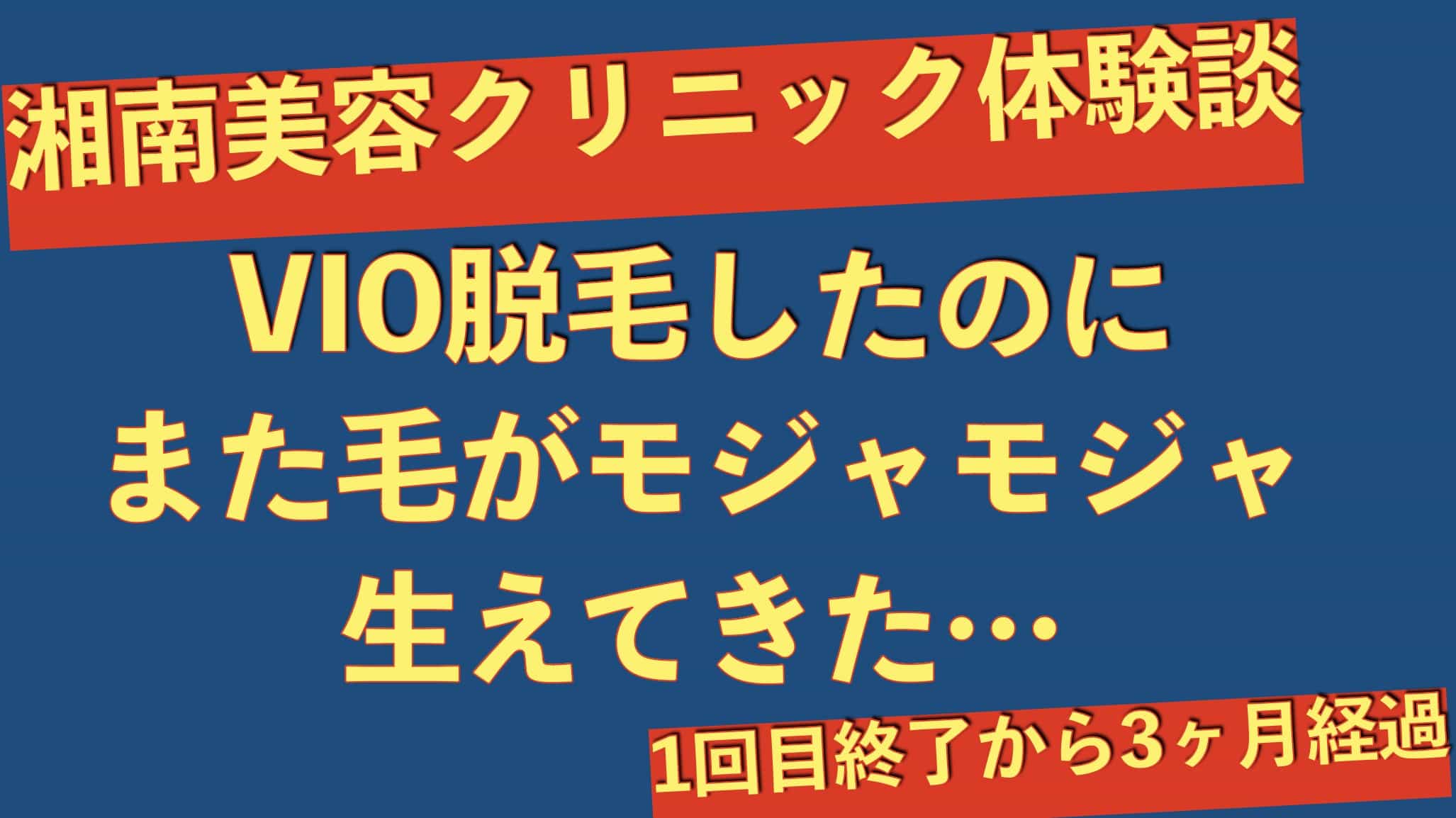 VIO脱毛やって3ヶ月経過。モジャモジャ復活。