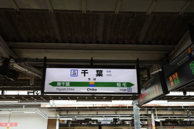 JR千葉駅構内の看板写真